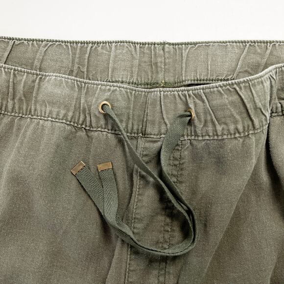 St. John's Bay Olive Cargo Jogger Pants‎ Womens 2X Linen Rayon Utility Casual - Picture 6 of 9